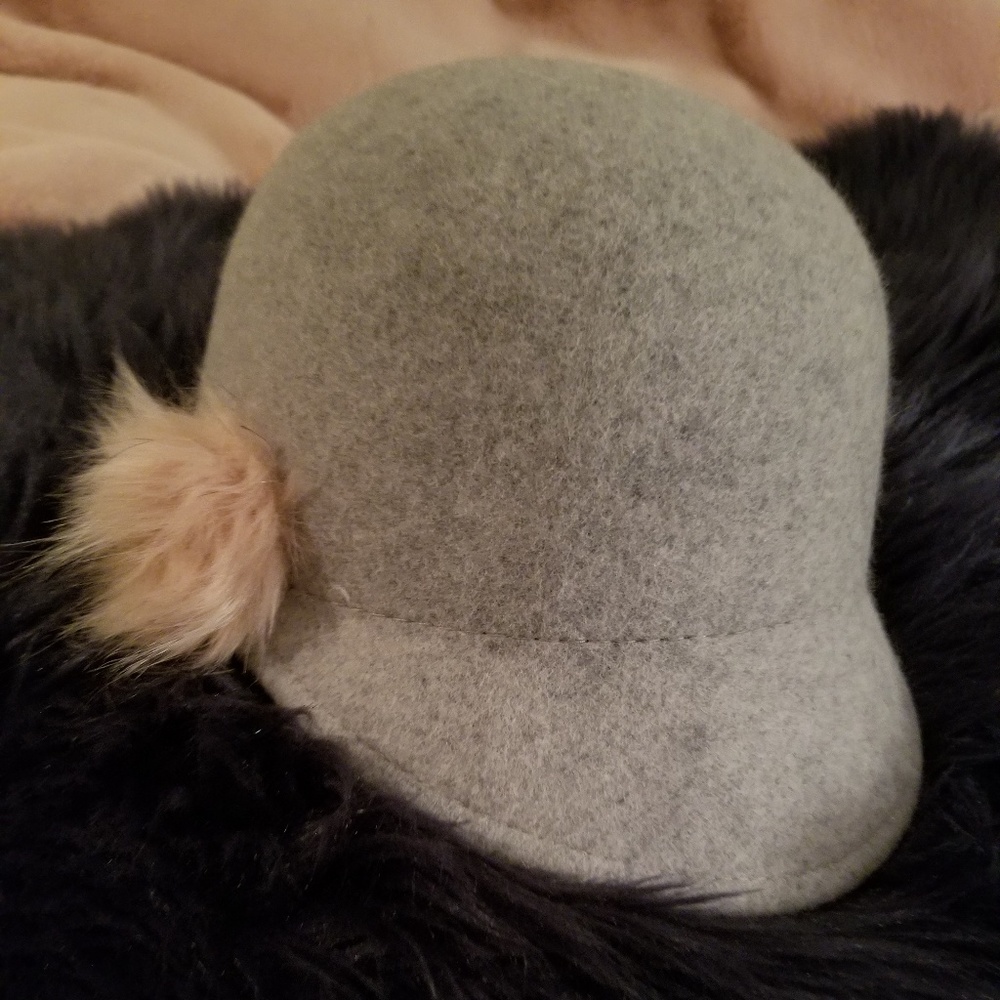 Wool Ted Baker Peak Hat With Pom Pom